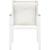 Nizuc Outdoor Patio Mesh Waterproof Fabric Dining Arm Chair with White Aluminum Frame