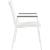 Nizuc Outdoor Patio Mesh Waterproof Fabric Dining Arm Chair with White Aluminum Frame