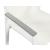 Nizuc Outdoor Patio Mesh Waterproof Fabric Dining Arm Chair with White Aluminum Frame