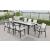 Nizuc Outdoor Patio Extendable Dining Table with Dark Grey Aluminum Frame