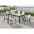 Nizuc Outdoor Patio Extendable Dining Table with Dark Grey Aluminum Frame