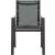 Nizuc Outdoor Patio Mesh Waterproof Fabric Dining Arm Chair with Dark Grey Aluminum Frame