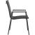 Nizuc Outdoor Patio Mesh Waterproof Fabric Dining Arm Chair with Dark Grey Aluminum Frame