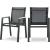 Nizuc Outdoor Patio Mesh Waterproof Fabric Dining Arm Chair with Dark Grey Aluminum Frame