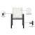 Nizuc Outdoor Patio Mesh Waterproof Fabric Dining Arm Chair with Dark Grey Aluminum Frame