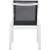 Nizuc Outdoor Patio Mesh Waterproof Fabric Dining Side Chair with White Aluminum Frame