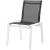 Nizuc Outdoor Patio Mesh Waterproof Fabric Dining Side Chair with White Aluminum Frame