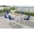 Nizuc Outdoor Patio Mesh Waterproof Fabric Dining Side Chair with Aluminum Frame