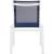 Nizuc Outdoor Patio Mesh Waterproof Fabric Dining Side Chair with White Aluminum Frame