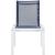 Nizuc Outdoor Patio Mesh Waterproof Fabric Dining Side Chair with White Aluminum Frame