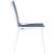 Nizuc Outdoor Patio Mesh Waterproof Fabric Dining Side Chair with White Aluminum Frame