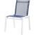 Nizuc Outdoor Patio Mesh Waterproof Fabric Dining Side Chair with White Aluminum Frame