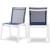 Nizuc Outdoor Patio Mesh Waterproof Fabric Dining Side Chair with White Aluminum Frame