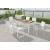Nizuc Outdoor Patio Mesh Waterproof Fabric Dining Side Chair with White Aluminum Frame