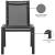 Nizuc Outdoor Patio Mesh Waterproof Fabric Dining Side Chair with Dark Grey Aluminum Frame