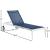 Nizuc Outdoor Patio Adjustable Sun Chaise Lounge Chair with White Aluminum Frame