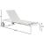 Nizuc Outdoor Patio Adjustable Sun Chaise Lounge Chair with White Aluminum Frame