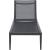 Nizuc Outdoor Patio Adjustable Sun Chaise Lounge Chair with Dark Grey Aluminum Frame
