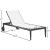 Nizuc Outdoor Patio Adjustable Sun Chaise Lounge Chair with Dark Grey Aluminum Frame