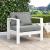 Nizuc Outdoor Patio Waterproof Fabric Modular Arm Chair with White Aluminum Frame