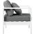 Nizuc Outdoor Patio Waterproof Fabric Modular Arm Chair with White Aluminum Frame