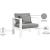 Nizuc Outdoor Patio Waterproof Fabric Modular Arm Chair with Aluminum Frame
