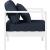 Nizuc Outdoor Patio Waterproof Fabric Modular Arm Chair with White Aluminum Frame