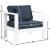 Nizuc Outdoor Patio Waterproof Fabric Modular Arm Chair with Aluminum Frame
