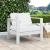 Nizuc Outdoor Patio Waterproof Fabric Modular Arm Chair with White Aluminum Frame