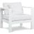 Nizuc Outdoor Patio Waterproof Fabric Modular Arm Chair with White Aluminum Frame