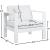 Nizuc Outdoor Patio Waterproof Fabric Modular Arm Chair with White Aluminum Frame