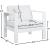 Nizuc Outdoor Patio Waterproof Fabric Modular Arm Chair with Aluminum Frame