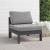 Nizuc Outdoor Patio Waterproof Fabric Modular Armless Chair with Aluminum Frame