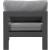 Nizuc Outdoor Patio Waterproof Fabric Modular Armless Chair with Aluminum Frame