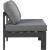 Nizuc Outdoor Patio Waterproof Fabric Modular Armless Chair with Aluminum Frame