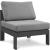 Nizuc Outdoor Patio Waterproof Fabric Modular Armless Chair with White Aluminum Frame