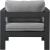 Nizuc Outdoor Patio Waterproof Fabric Modular Arm Chair with Dark Grey Aluminum Frame