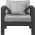 Nizuc Outdoor Patio Waterproof Fabric Modular Arm Chair with Dark Grey Aluminum Frame