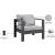 Nizuc Outdoor Patio Waterproof Fabric Modular Arm Chair with Aluminum Frame