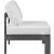 Nizuc Outdoor Patio Waterproof Fabric Modular Armless Chair with Aluminum Frame