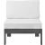 Nizuc Outdoor Patio Waterproof Fabric Modular Armless Chair with Aluminum Frame