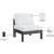 Nizuc Outdoor Patio Waterproof Fabric Modular Armless Chair with Aluminum Frame