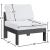 Nizuc Outdoor Patio Waterproof Fabric Modular Armless Chair with Aluminum Frame