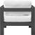 Nizuc Outdoor Patio Waterproof Fabric Modular Arm Chair with Dark Grey Aluminum Frame