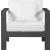 Nizuc Outdoor Patio Waterproof Fabric Modular Arm Chair with Dark Grey Aluminum Frame