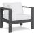Nizuc Outdoor Patio Waterproof Fabric Modular Arm Chair with Dark Grey Aluminum Frame