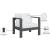 Nizuc Outdoor Patio Waterproof Fabric Modular Arm Chair with Dark Grey Aluminum Frame