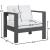 Nizuc Outdoor Patio Waterproof Fabric Modular Arm Chair with Aluminum Frame