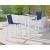 Nizuc Outdoor Patio Mesh Barstool with White Aluminum Frame