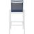 Nizuc Outdoor Patio Mesh Barstool with White Aluminum Frame